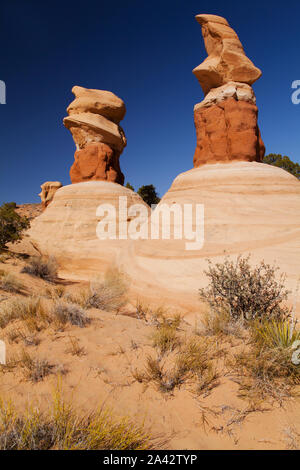 Felsformationen, Devil's Garden, Grand Staircase-Escalante National Monument, Utah Stockfoto