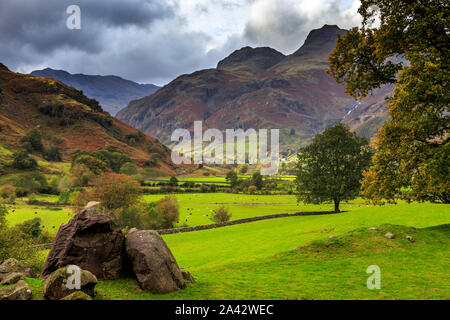 Great Langdale Valley, Lake District National Park, Cumbria, England, UK gb Stockfoto