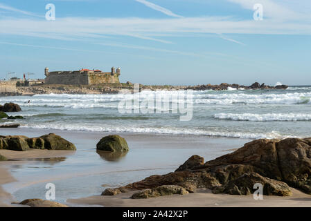 Burg am Strand Stockfoto