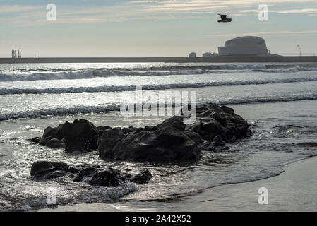 Nach einem Tag am Strand von Matosinhos Stockfoto