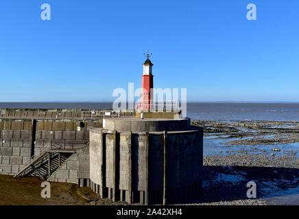 Watchet Hafen Leuchtturm Stockfoto