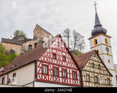 Pottenstein in der Fränkischen Schweiz Stockfoto