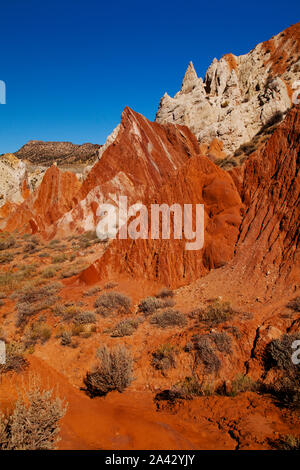 Skurrile und surreal "Candyland" Landschaft entlang der Cottonwood Canyon Road im Grand Staircase Escalante National Monument in Utah. Stockfoto