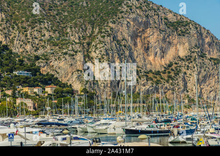 Der Hafen in Beaulieu sur Mer in Frankreich Stockfoto