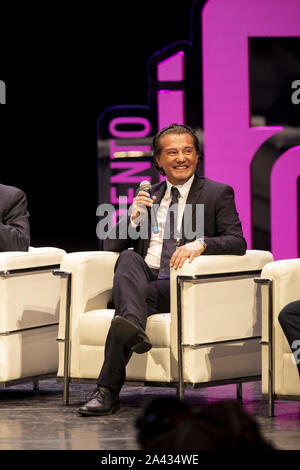 Trento, Italien. 11 Okt, 2019. Major von Cortina GIANPIETRO GHEDINA besucht''˜ Il Festival dello Sport" in Trento, Italien. Die Sports Festival ist eine einzigartige Chance für Fans und Enthusiasten ihre Idole zu treffen und zu versuchen, eine Reihe von sportlichen Aktivitäten. Credit: James Gasperotti/ZUMA Draht/Alamy leben Nachrichten Stockfoto