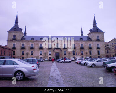 Fassade der Dogenpalast Arbeit im 17. Jahrhundert Herreriano Stil in Lerma. Januar 2, 2010. Lerma, Burgos, Castilla Leon, Europa. Reisen Tourismus St Stockfoto