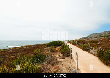 Punkt Loop Trail in der Nähe des Sunset Cliffs, San Diego. 3 Meile familienfreundliche Wanderung entlang der Küste. Pazifische Küstenlinie, Kalifornien Landschaft Stockfoto