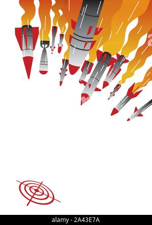 Raketenangriff Abbildung Stock Vektor