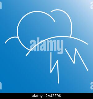 Zahnschmerzen lineare Symbol. Dünne Linie Abbildung. Zahn mit Blitz. Kontur Symbol. Vektor isoliert Zeichnung. Editierbare Schlaganfall. Konzept Welt Zahnschmerzen Stock Vektor