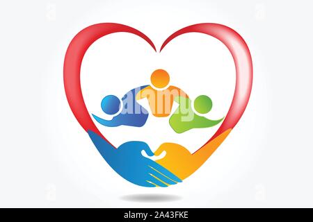 Teamarbeit Einheit Gemeinschaft, Vektor-Design Stock Vektor