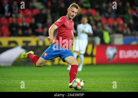 Prag, Tschechische Republik. 11 Okt, 2019. JAKUB BRABEC der Tschechischen Republik während der UEFA EURO 2020 Qualifikation Fußball-Match zwischen der Tschechischen Republik und England an Sinobo Stadion in Prag, am 11. Oktober 2019. Credit: Slavek Ruta/ZUMA Draht/Alamy leben Nachrichten Stockfoto