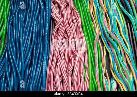 Bunte Chewy Candy Strings Stockfoto