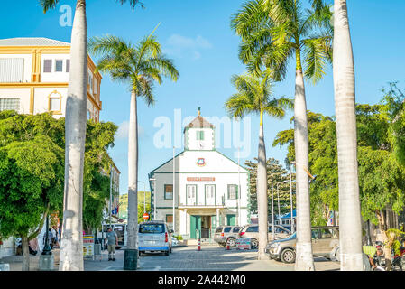 Philipsburg St. Maarten Januar 2019: Gericht Haus auf St. Maarten Philipsburg Stockfoto