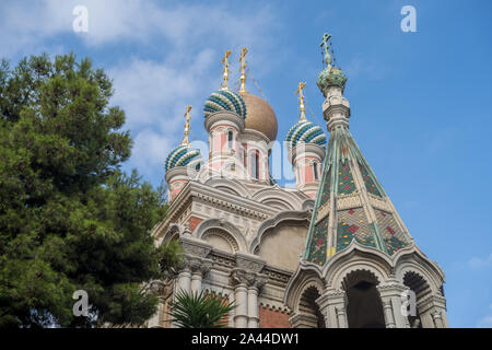 Russisch-orthodoxe Kirche Christi, des Erlösers, 1913, San Remo, Ligurien, Italien Stockfoto