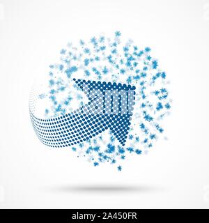 Frohe Weihnachten und guten Rutsch ins Neue Jahr typografische Hintergrund auf Schneeball. Stock Vektor