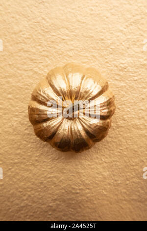 Golden thanksgiving Kürbis overhead Flay legen Zusammensetzung Stockfoto