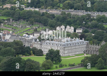 Eine Ansicht der Stadt Edinburgh von Arthur's Seat nach Westen. Stockfoto