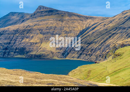 Saksun, Streymoy, Färöer, Dänemark Stockfoto