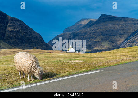 Saksun, Streymoy, Färöer, Dänemark Stockfoto