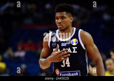 Bild der Griechischen professioneller Basketballspieler für die Milwaukee Bucks von der National Basketball Association (NBA) Giannis Antetokounmpo an der Seco Stockfoto