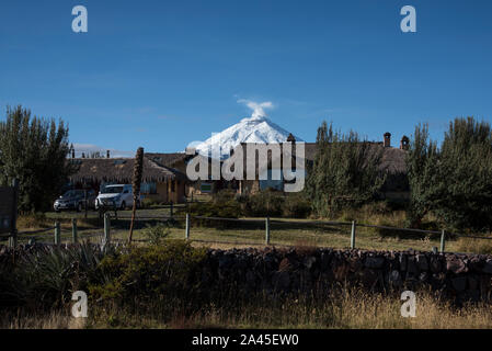 Chilcabamba Lodge in den Cotopaxi National Park auf 3500 Meter in den Anden von Ecuador. Stockfoto