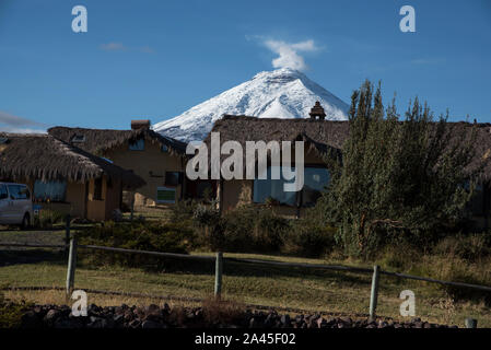 Chilcabamba Lodge in den Cotopaxi National Park auf 3500 Meter in den Anden von Ecuador. Stockfoto