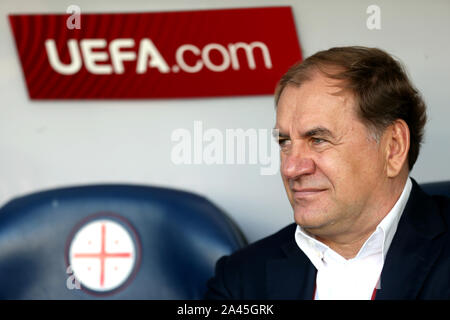 Georgien Trainer Vladimir Weiss vor der UEFA Euro 2020 Qualifikation, Gruppe D Match bei Boris Paichadze Stadium, Tiflis. Stockfoto