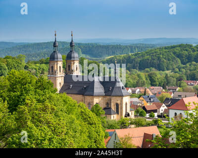 Basilika und Burg in Goessweinstein Fränkische Schweiz Stockfoto