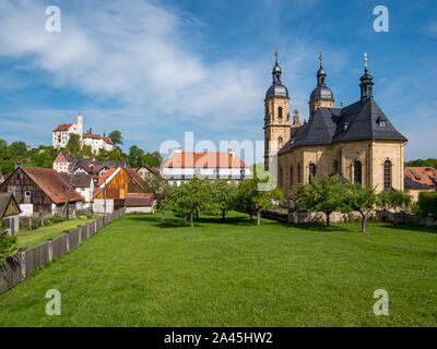 Basilika und Burg in Goessweinstein Fränkische Schweiz Stockfoto