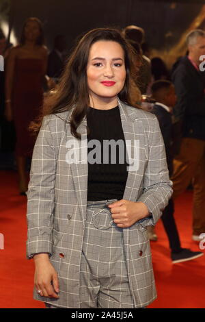 London, Großbritannien. 11 Okt, 2019. Anastasia Dymitrow besucht die 'Felsen' UK Premiere während der 63. BFI London Film Festival im Odeon Luxe Leicester Square in London. Credit: SOPA Images Limited/Alamy leben Nachrichten Stockfoto