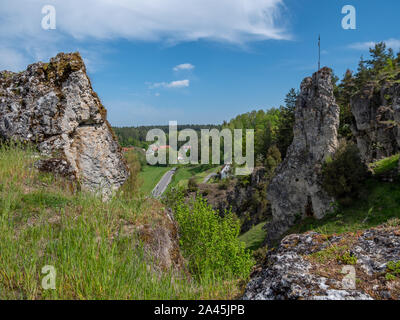 Landschaft in der Fränkischen Schweiz Bayern Deutschland Stockfoto