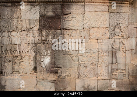 Zerstörten Tempel in Angkor, Kambodscha Stockfoto