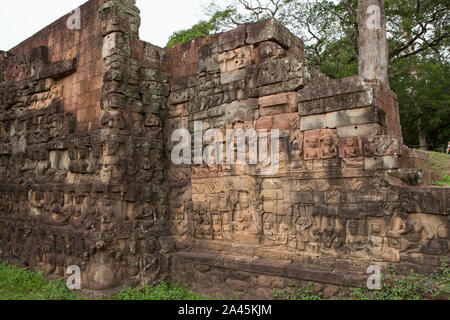 Zerstörten Tempel in Angkor, Kambodscha Stockfoto