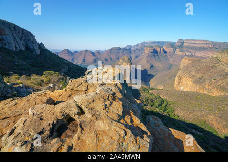 Wandern auf den Leopard Trail, obere Lookout, Blyde River Canyon in Mpumalanga in Südafrika Stockfoto