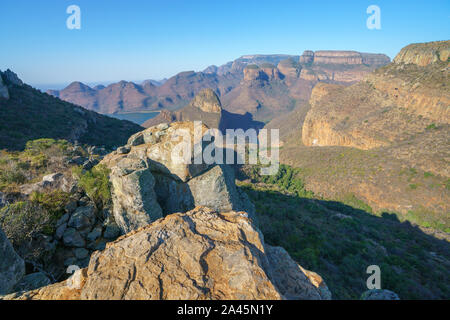 Wandern auf den Leopard Trail, obere Lookout, Blyde River Canyon in Mpumalanga in Südafrika Stockfoto