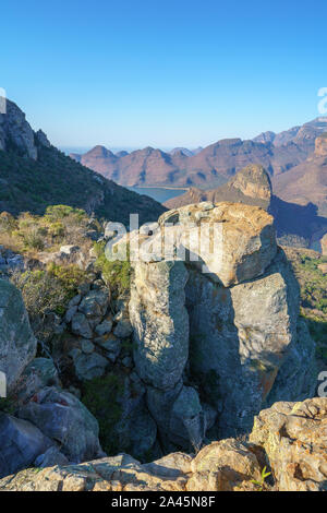 Wandern auf den Leopard Trail, obere Lookout, Blyde River Canyon in Mpumalanga in Südafrika Stockfoto