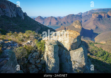 Wandern auf den Leopard Trail, obere Lookout, Blyde River Canyon in Mpumalanga in Südafrika Stockfoto