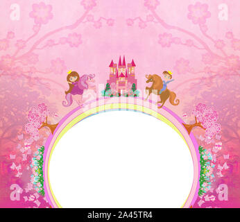 Schöne Prinz und Prinzessin - Rahmen Stockfoto