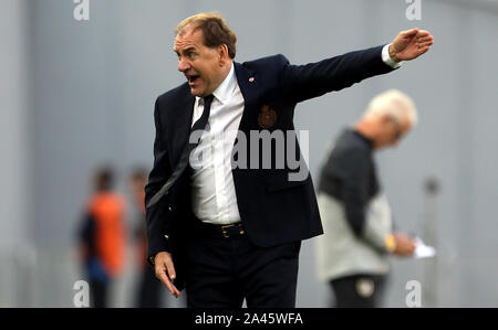 Georgien Trainer Vladimir Weiss während der UEFA EURO 2020 Qualifikation, Gruppe D Match bei Boris Paichadze Stadium, Tiflis. Stockfoto