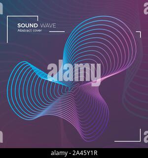 Dynamische radiale Farbe Sound Equalizer Design. Musik Album Cover Vorlage. Abstrakte Rundschreiben digitale Daten. Vektor Stock Vektor