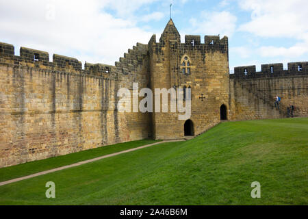 Die Polizisten von Alnwick Castle Northumberland, Großbritannien Stockfoto