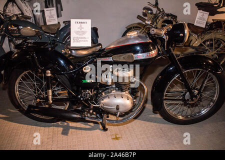 Marseille (Frankreich) Musée de la Moto - Motorrad Museum: Terrot EMS 125 cc 1950 (Französisch) Stockfoto