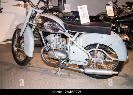 Marseille (Frankreich) Musée de la Moto - Motorrad Museum: Peugeot 56 TL 4 125 cc 1955 (Französisch) Stockfoto