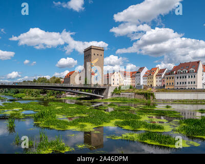 Anzeigen von zgorzelec von der Stadt Görlitz in Sachsen Stockfoto