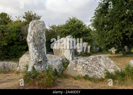 Ausrichtung von Kerzerho - Megalith-monument und touristische Attraktion in der Bretagne, Frankreich Stockfoto