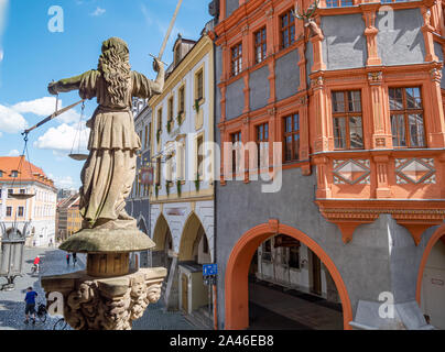 Justitia in der Goerlitzer Stadthalle Stockfoto