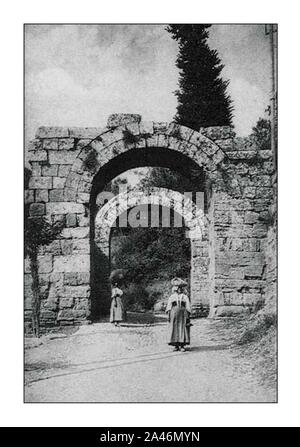 Ferentino storica Porta Maggiore. Stockfoto