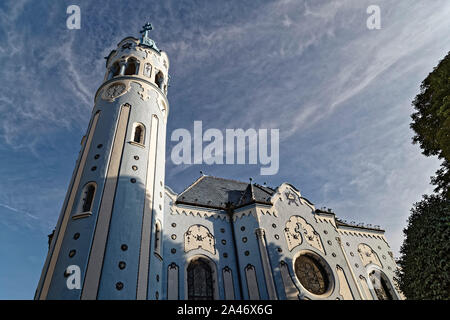 Bratislava, Slowakei. August 13, 2019. Der St. Elisabeth Kirche allgemein als Blaue Kirche in Bratislava, Slowakei bekannt. Stockfoto