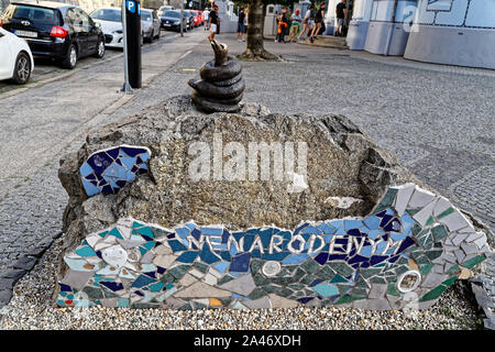 Bratislava, Slowakei. August 13, 2019. Der St. Elisabeth Kirche allgemein als Blaue Kirche in Bratislava, Slowakei bekannt. Stockfoto