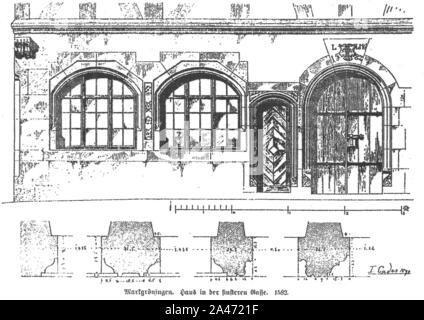 Finstere Gasse 3 MG EG-Fassade 1917. Stockfoto